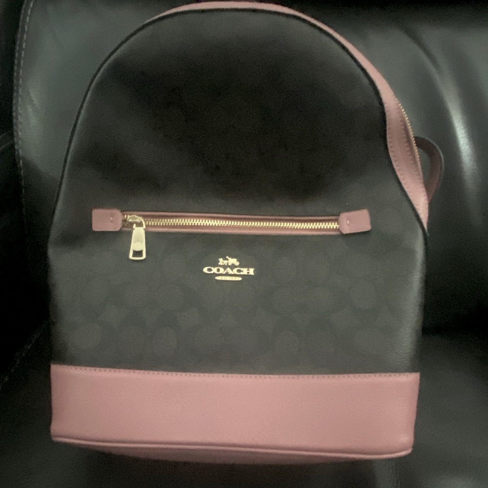 Coach backpack in signature canvas- never used